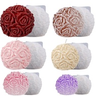 Mirror Mould Ornaments DIY Flower Cluster Epoxy Resin Home Decor Ice Tray Rose Ball Round Candle