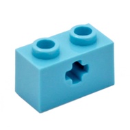 COOLPON|This Is LEGO Lego's Parts Medium Sky Blue Technology 32064 6322830 Brick 1x2 Cross Hole