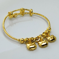 Gold Plated Kid Bracelet Gelang Tangan Budak Perempuan Emas Sadur Emas Korea Gelang Tangan Hello Kit