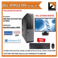 DELL OPTIPLEX DESKTOP  9010 , 9020 , 790 , Core i5 / i7(2nd / 3rd / 4th GEN )Full SET (CPU+MONITOR+K