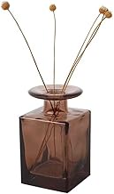 150ml/5oz Glass Square Wide Mouth Diffuser Bottle Empty Refillable Essential Oil Jar Perfume Contain