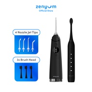 Value Bundle - 1 Zenyum Sonic Electric Toothbrush 2.0 + 3 PC Brush head Refills + 1 Zenyum Water Flo