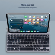 คีย์บอร์ดไร้สาย 104ปุ่ม แป้นพิมพ์ ภาษาไทย / ภาษาอังกฤษ เสียงเงียบ  Luminous Game Keyboard มีไฟRGB