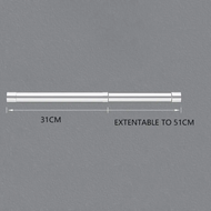 Useful Extendable Stainless Steel Wardrobe Clothes Rod Adjustable Closet Rail Pole Curtain Telescopi