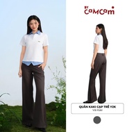2025 Low-Rise Trousers Bycamcam Wide Leg Flared Hack Style Y2K QTD008