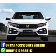 Honda Civic Fc 2016-2021 Si Facelift Front Bumper Set With Lip And Fog Lamp Cover Rear Bumper