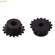 YELGIMY 17 Tooth Gear, 25 Chain C45 Carbon Steel Roller Sprockets, Durable Single Strand 1/4" Pitch 