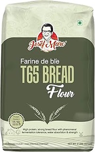 JOSEF MARC Farine De Ble T65 Bread Flour, 2 LBS (907g) - Unbleached &amp; High Protein Flour, All Purpose Bread Flour, Strong Bread Flour