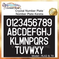 3D Car Number Plate Crystal / 3D Kristal Number Kereta A - Z & 0 - 9 [ READY STOCK ] (RL62 & 70)