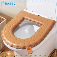 TEASG Toilet Seat Cover, Washable with Handle Closestool Mat Seat , Practical EVA Aromatherapy Thicken Toilet Lid Pad Bidet Cover Bathroom