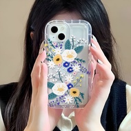 Photo frame airbag case for iphone 14promax 11 13 12 7Plus 6 6s XR X XS Max Fashion Flower cover
