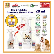 【FAST SHIPPING】DERGALL HOBBY Ectoparasite Disposal Water Pet Safe Flea & Tick Killer 5ml / 20ml
