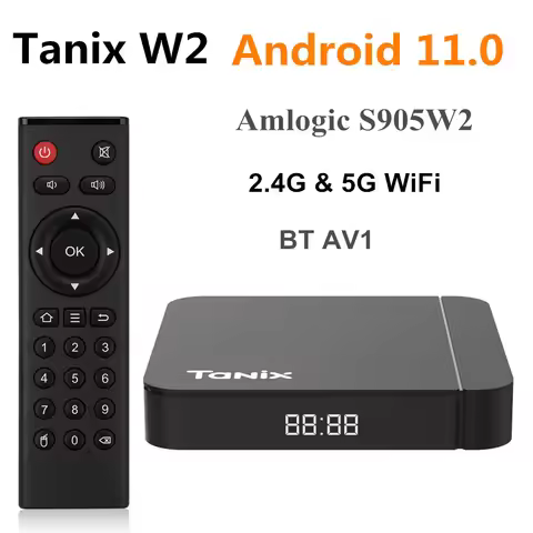 Original Tanix W2 TV Box Android 11 Amlogic S905W2 2G16G 4G 32G 64G TVBOX 3D AV1 BT 2.4G 5G Wifi 4K 