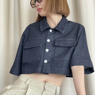 TGDA.CO - เสื้อครอปยีนส์ Body girl รุ่น Kate denim top (มีสินค้าพร้อมส่ง)