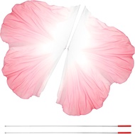 2Pcs Dance Worship Flag with Telescopic Pole Soft Elegant Charming Praise Dance Flag 1.4×1.9m Portab