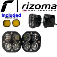 in stock Now With Amber Lens Rizoma Laser Gun 4 LED Fog Light Super Bright Spot Flood Beam Driving L