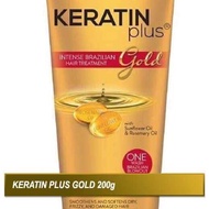 KERATIN PLUS Gold Hair Conditioner, Intense Brazilian Treatment, 200 grams