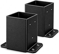 4x4 Post Base, 4x4 Post Bracket 2PCS, Inner Size 3.6x3.6 inch Fence Post Anchor, Wood Post Brackets 