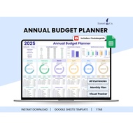Annual Budget Spreadsheet Monthly Budget, Finance Tracker Income & Expense Tracker Financial Planner