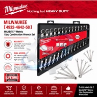 MILWAUKEE MAXBITE Metric 15pc Combination Wrench Set 4932-4642-58