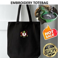 EMBROIDERY SULAM SENI SILAT GAYONG MALAYSIA MARTIAL ART LOGO TOTE BAG CANVAS BLACK