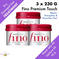 [Bundle of 3] Shiseido Fino Premium Touch Hair Mask 3 x 230g - Hair Treatment For Damaged Hair caused by humid weather, UV rays exposure and chemical hair treatments