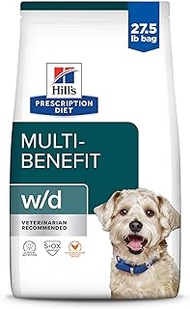Hill's Pet Nutrition W/D Multi-Benefit Digestive/Weight/Glucose/Urinary Management Chicken Flavor Dry Dog Food, 27.5 lb Bag