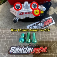 RCB S-SERIES 2 PISTON CALIPER TITANIUM BOLT RCB S26 CALIPER TITANIUM BOLT NEW S26 RCB CALIPER TITANI