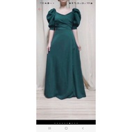 Miles no slit dress white  old rose navy green long dress filipiniana pang abay evening gown
