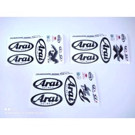 Arai HELMET STICKER COMPLETE PACKAGE ARAI RX7 X RAM4 RX7 RV