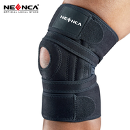 NEENCA 4-Strap Knee Support Brace Open Patella Knee Stabilizer with Dual Side Stabilizers Non-Slip A