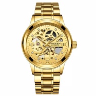 Jam Tangan Pria Otomatis Automatic FNGEEN 6018 Luxury Business - Gold