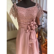 Blush Pink Mother of the Bride Dress/ Principal & Secondary Sponsor Gown/ Pang Ninang Dress