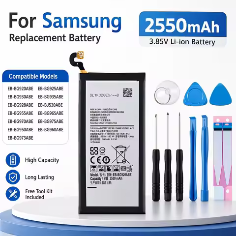 High Capacity Replacement Battery For Samsung Galaxy S8 S8+ S7 S7 Edge S9 S9+ S10 S10E S10+ J5 Pro J