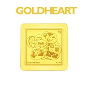 Goldheart 999 Gold 1G Smooth Luck Gold Bar