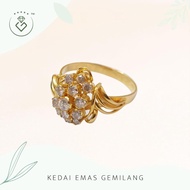 [Kedai Emas Gemilang] 200726 {YS} Vintage Diamond Gold Ring (14)(2.72G) [835 Gold]