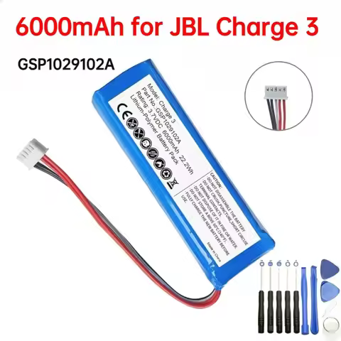 3.7V Original 6000mah Battery for JBL Charge 3 GSP1029102A Battery
