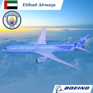 BOEING 787 Etihad Airways Commercial Airplane Paper Model (Manchester City Club Livery)