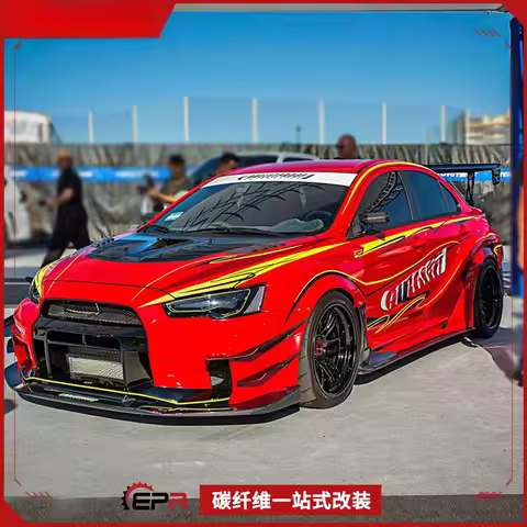 For Mitsubishi Lancer Evolution X – Varis 3rd Gen Fiber Widebody Full Body Kit, Complete Exterior Up