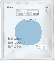 Ordi ASW-LN90-10 Trash Bags, 2.8 gal (90 L), Transparent, Width 35.4 x Height 39.4 inches (90 x 100 