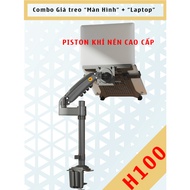 Laptop Arm - Combo [H100 + Fp2] - Laptop stand - Screen arm combined with Laptop stand - Fp2