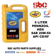 Pennzoil HDX SAE 20W-50 5LITER