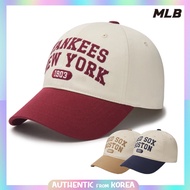 MLB KOREA FOR WOMEN Lettering two-tone unstructured ball cap 3 COLORS