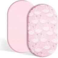 TILLYOU Bassinet Sheets Baby Ultra Soft Fitted for Boys Girls, Fits Oval/Rectangle/Hourglass Mattres