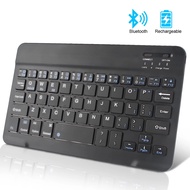 Bluetooth Keyboard Portable Mini Wireless Keyboard Rechargeable for AppIe lPad lPhone Tablet Phone Smartphone iOS Android Windows (10 inch Black)