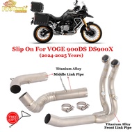 For VOGE 900DS 900 DS DS900X  DS900 X 2024 2025 Slip On Motorcycle Exhaust System Escape Front Middl