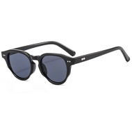 Sunglasses Color Lens Semi-Transparent Sunglasses Small frame fashion glasses  yellow lens net red e
