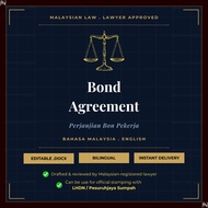 Perjanjian Bon | Bond Agreement Malaysia | Lawyer Approved | Bilingual (BM + ENG)