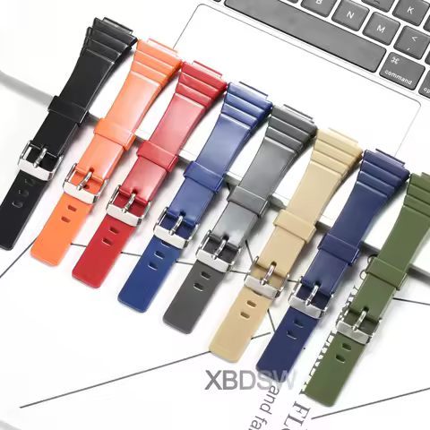 Resin Watch Strap suitable for CASIO W-215H W215H Men's Women Waterproof Sports 18mm Watch Accessori