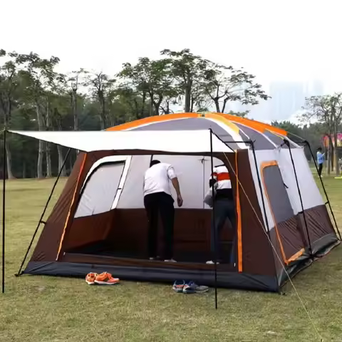 Camping 4 Person Rainproof Family Tent Windproof Large Tent 330x210x180cm